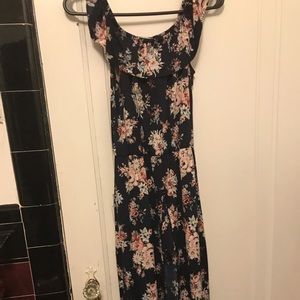 Silky flowery romper